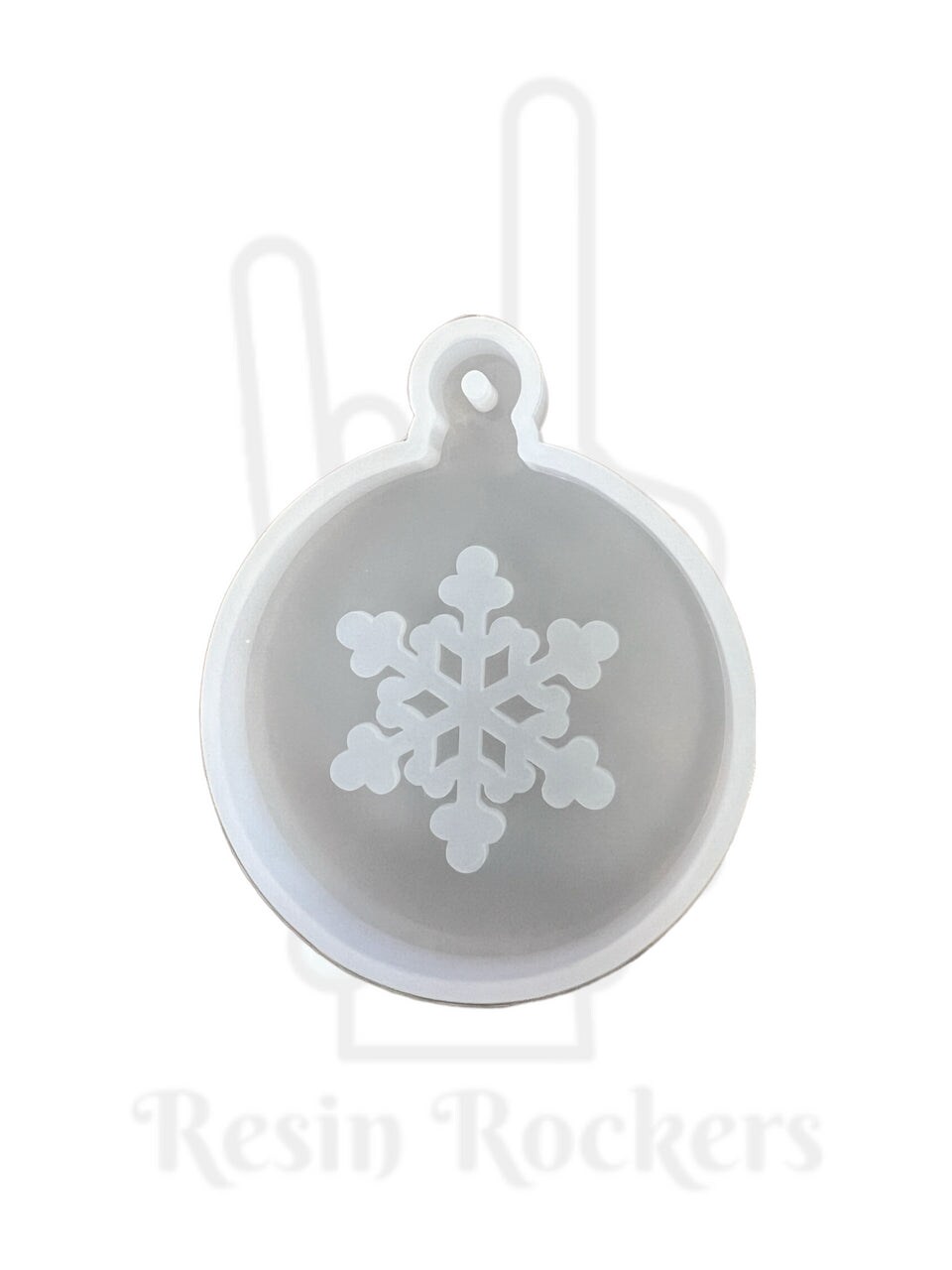 Ornament With Snowflake Keychain or Ornament Silicone Mold for UV & Epoxy Resin Art